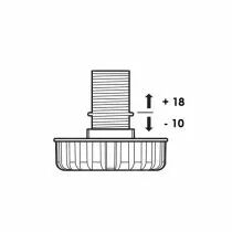 Pied réglable sans embase &#8960, 79 mm