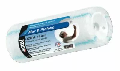 Rouleau polyester tiss poils courts - Ocryl 13