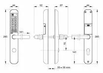 Ensemble de porte électronique Easykey Slim