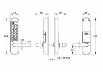 Ensemble de porte électronique - Easykey Adapt