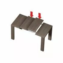 Paire de coulisses pour rallonge - gamme Modula