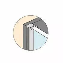 Joint baguette de douche ép 5 à 8 mm 2 ml - PVC transparent 