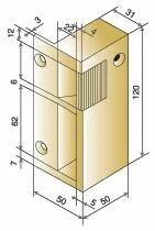 Gâche double empênage pour serrure verticale