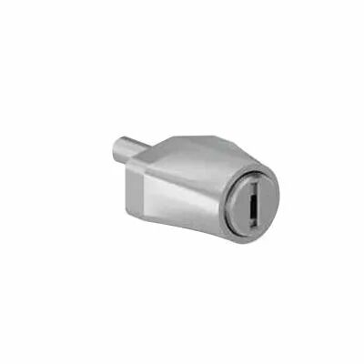 Poussoir pour porte en verre avec profil en aluminium