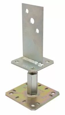 Pied de poteau PPSR en me - rglable avec platine