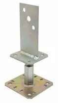 Pied de poteau PPSR en âme - réglable avec platine