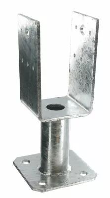 Pied de poteau en U - fixe avec platine