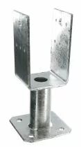 Pied de poteau en U - fixe avec platine