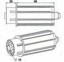 Embout escamotable  ø 54 mm - ZF