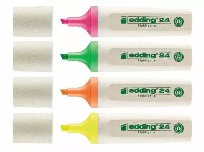 Bote de 4 surligneurs E-24 Ecoline