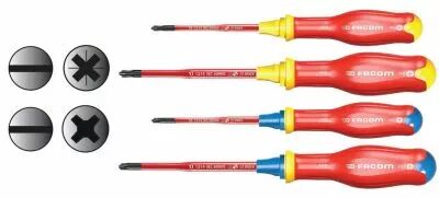 Jeu de 4 tournevis Borno 1000 V