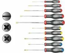 Jeu de 10 tournevis lames rondes et lames hexagonales - ANW.J10PB