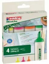 Boîte de 4 surligneurs E-24 Ecoline