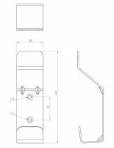 Porte vêtement seul acier époxy - 2 têtes