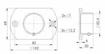 Support de main courante - ø 42,4 mm