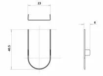 Accessoires de paumelle invisible IN230