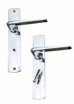 Ensemble Riv Bloc - Chromé miroir - Plaque de 220 x 40 mm - entraxe de fixation 195 mm