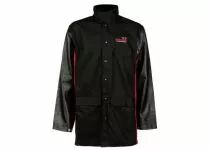 Veste en coton - manches cuir pleine fleur