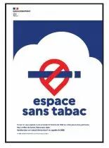 Panneau officiel rigide Espace sans tabac