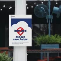 Panneau officiel rigide Espace sans tabac