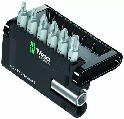 Coffret 6 embouts Bit-Checks Pozidriv + porte-embout