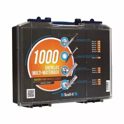 Coffret 1000 chevilles fixation lgres