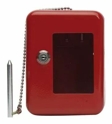 Bote  cls de secours rouge avec marteau