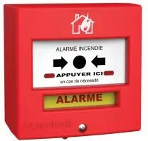 Déclencheur d'alarme incendie rouge manuel