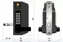 Serrure à code mécanique Kodex pour portillon métallique