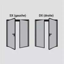 Porte 1 vantail réversible - ral 9010 gamme Proget