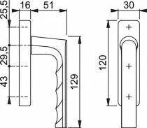 Poignée pour coulissant à translation Hamburg