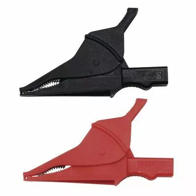 Jeu de 2 pinces crocodiles de scurit 1 kV  cat IV