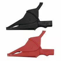 Jeu de 2 pinces crocodiles de sécurité 1 kV  cat IV