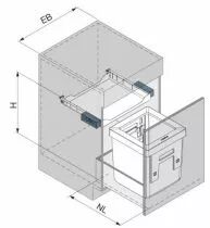 Poubelle pour tiroir Oeko