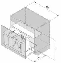 Poubelle pour tiroir Oeko