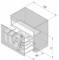 Poubelle pour tiroir Oeko