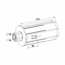 Embout escamotable  &oslash; 54 mm - ZF