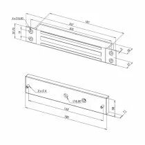 Ventouse encastr&eacute;e Velmag - force 300 kg