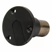 Serrure &agrave; poussoir ronde noire OJMAR