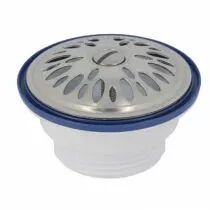 Bonde de lavabo plastique &agrave; grille inox