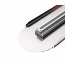 Platoir chapiste inox double arrondi et bords pli&eacute;s