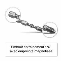 Coffret 31 embouts &agrave; chocs Impact Ball + porte embouts 1/4