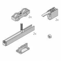Ferrure de porte coulissante bois hawa Junior - 80 kg