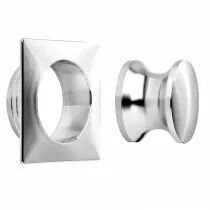 Bouton-poussoir Push-Lock &Oslash; 23 mm avec rosace