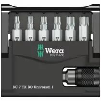 S&eacute;lecteur d'embouts Bit Checks&reg; Wera embouts de vissage + porte-embout standard 1/4�