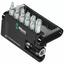 S&eacute;lecteur d'embouts Bit Checks&reg; Wera embouts de vissage + porte-embout standard 1/4�