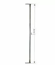 Ferrure de volets et portails Espagnolette de crois&eacute;e - Acier brut