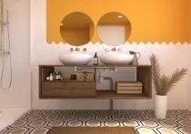 Tubulure lavabo double Connectic gain de place bi-mati&egrave;re