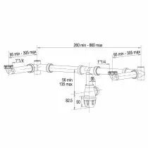 Tubulure lavabo double Connectic gain de place bi-mati&egrave;re