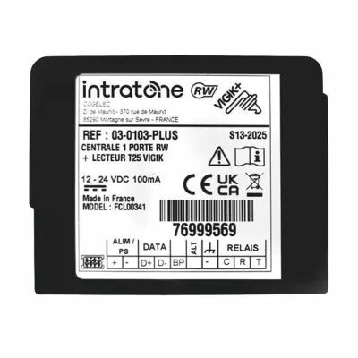 Centrale de gestion VIGIK PLUS 1 porte RW avec lecteur T25